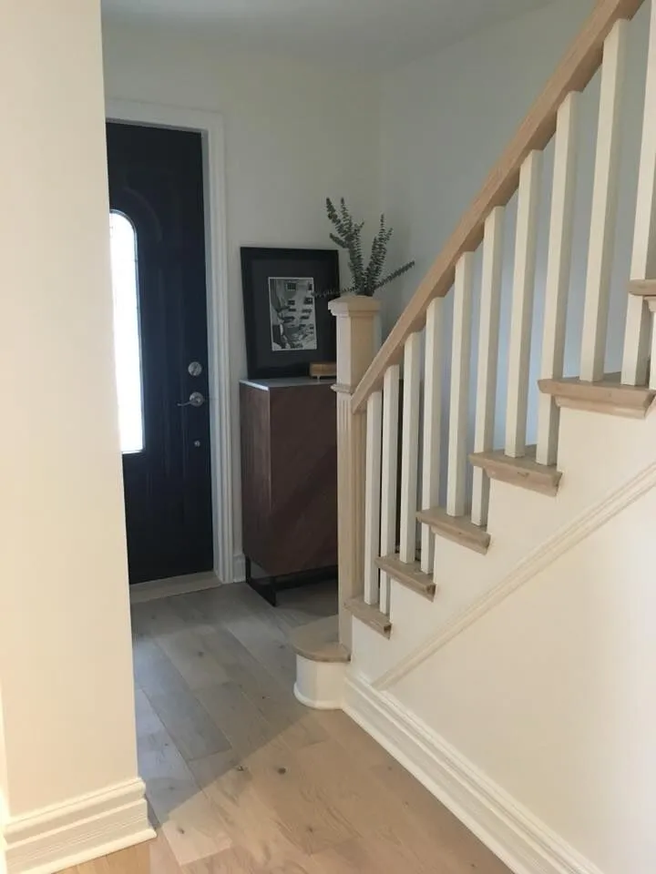Staircase and railing built by EH Contracting